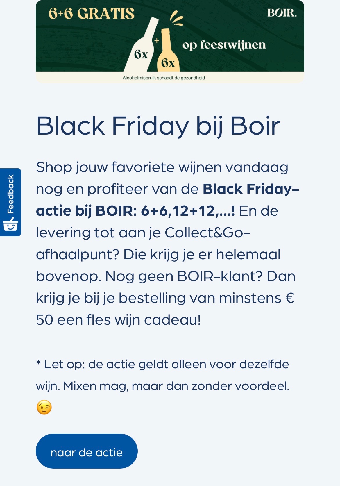 Black friday bij boir (Collect en go ) 6+6 gratis