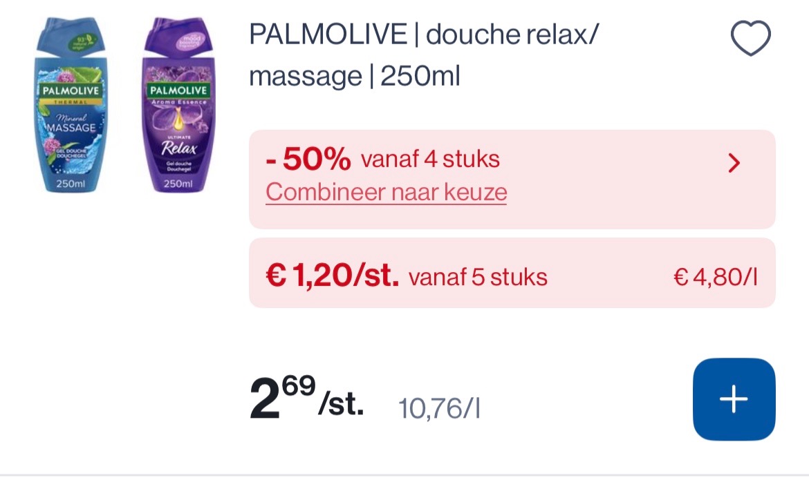 Palmolive douche en axe douchegel in mooie promo