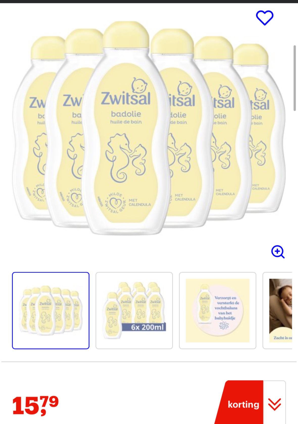 Zwitsal Badolie Baby