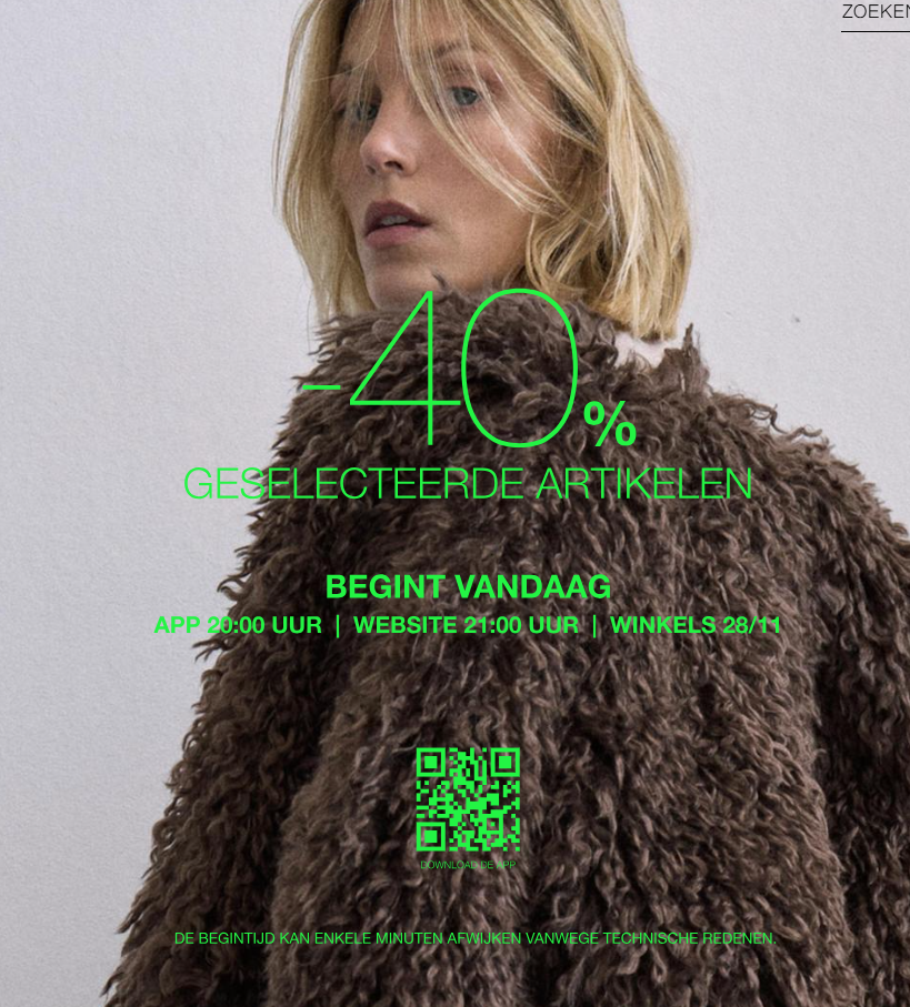 Tot 40% korting bij Zara