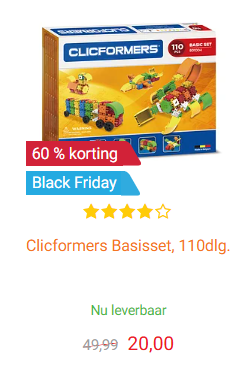-60% Clicformers Basisset, 4+ 🖤 Lobbes