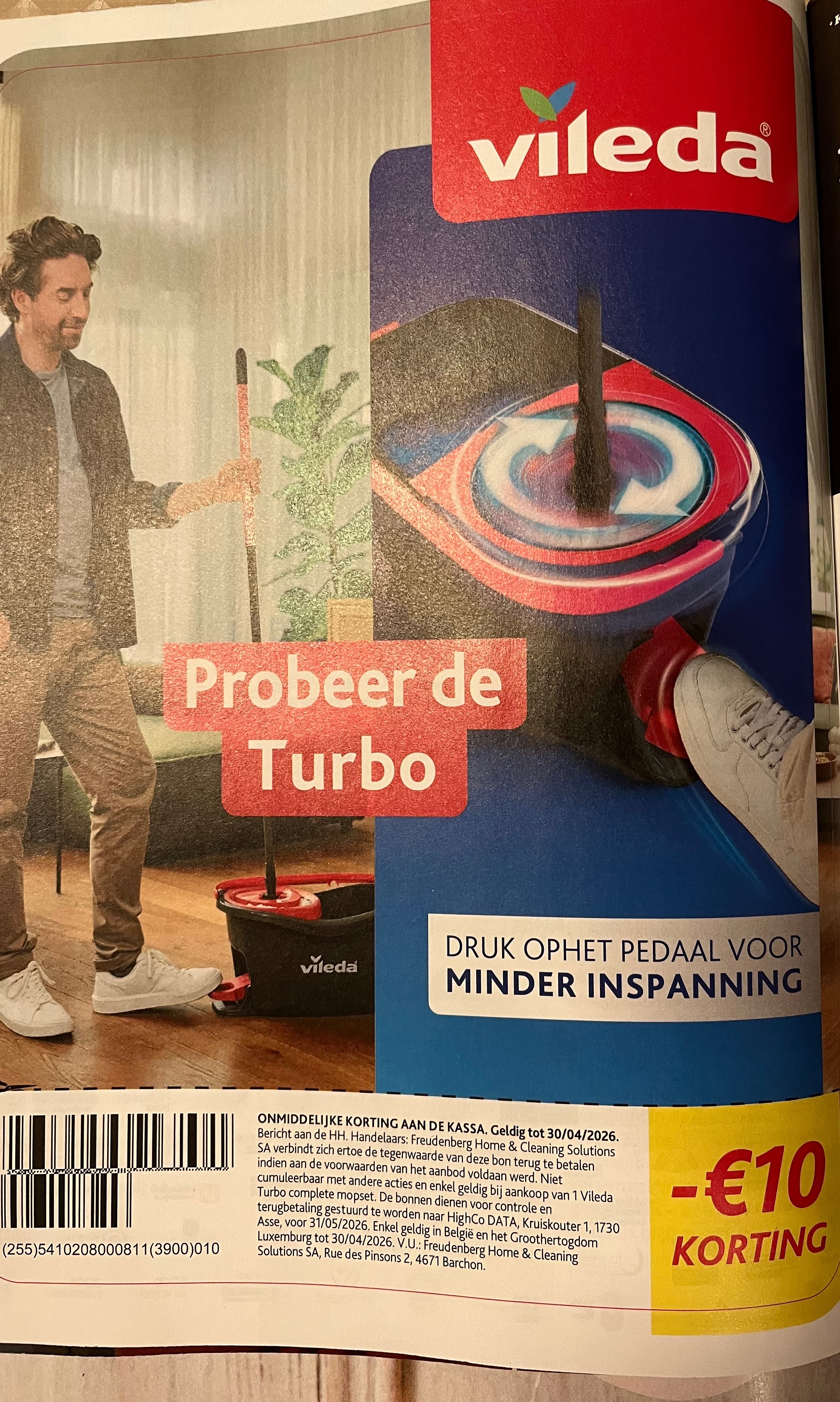 Coupon -10€ in Libelle voor vileda turbo mopset