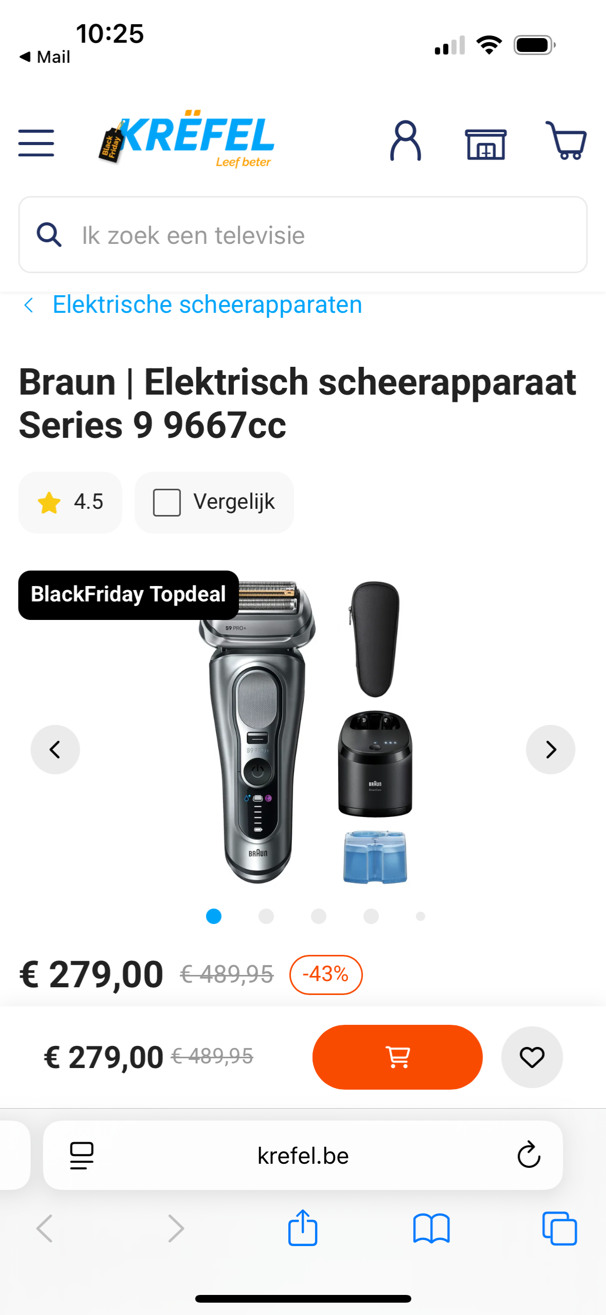 Elektrisch scheerapparaat van Braun