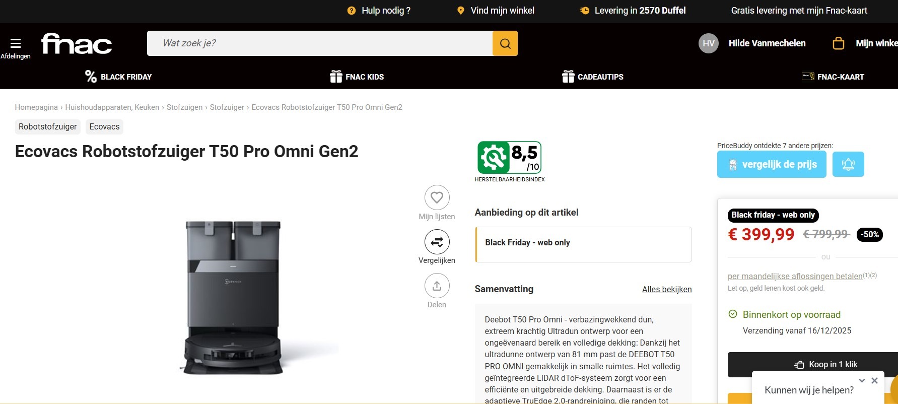 Topdeal op dweilrobot