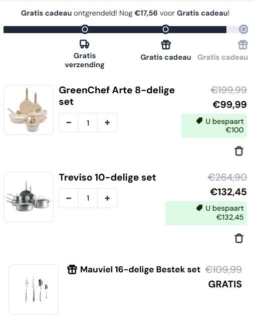 -55% korting bij Greenpan + GRATIS bestekset t.w.v. € 109,99