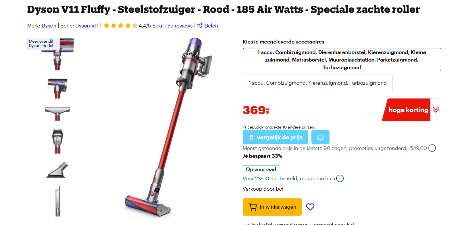 Dyson V11 laagste prijs ooit => -33%