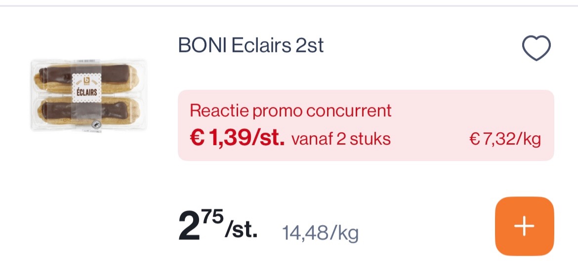 Boni verse Eclair 2 st -50%