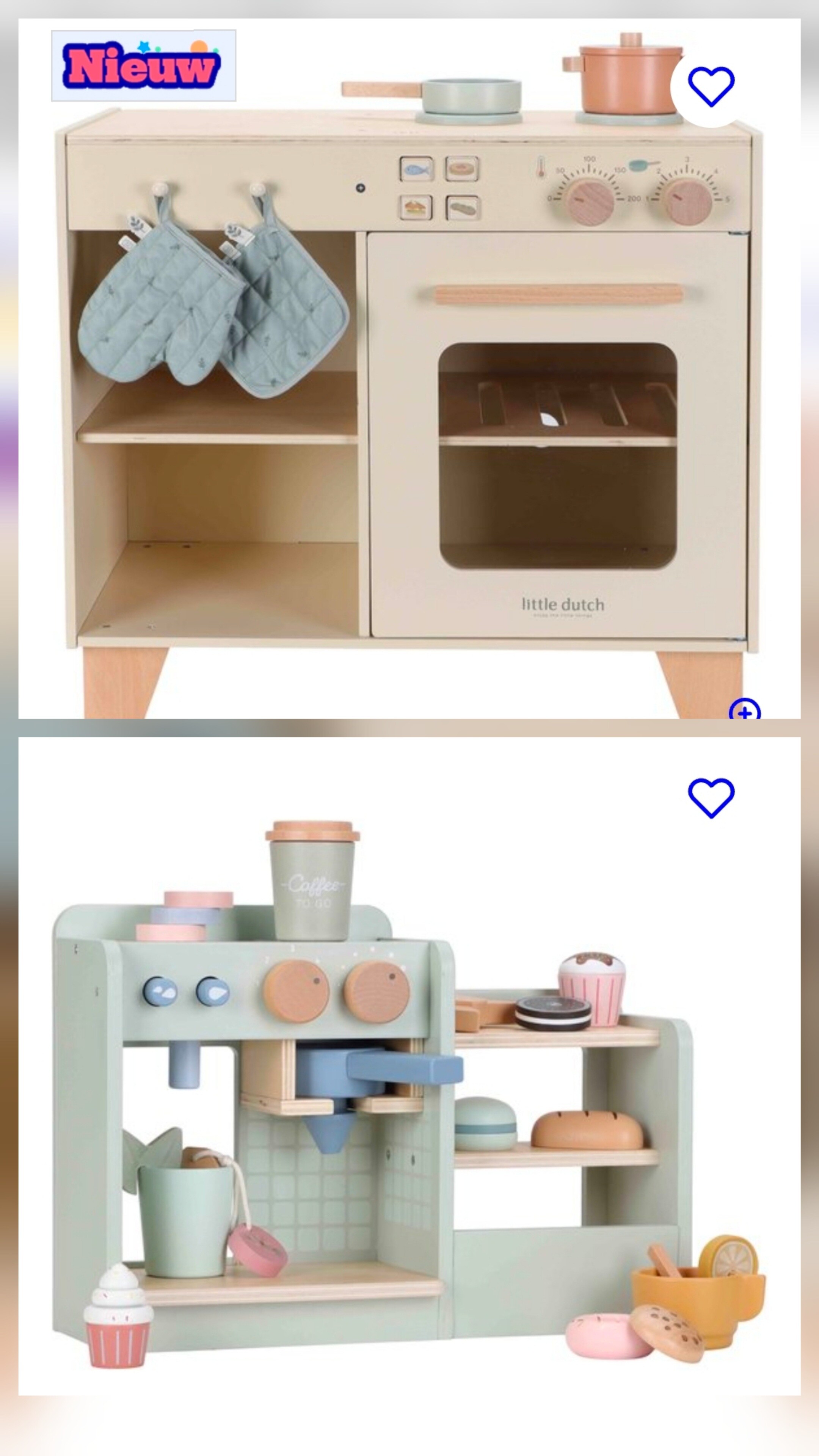Little Dutch Houten speelkeuken en koffiehoek -41%