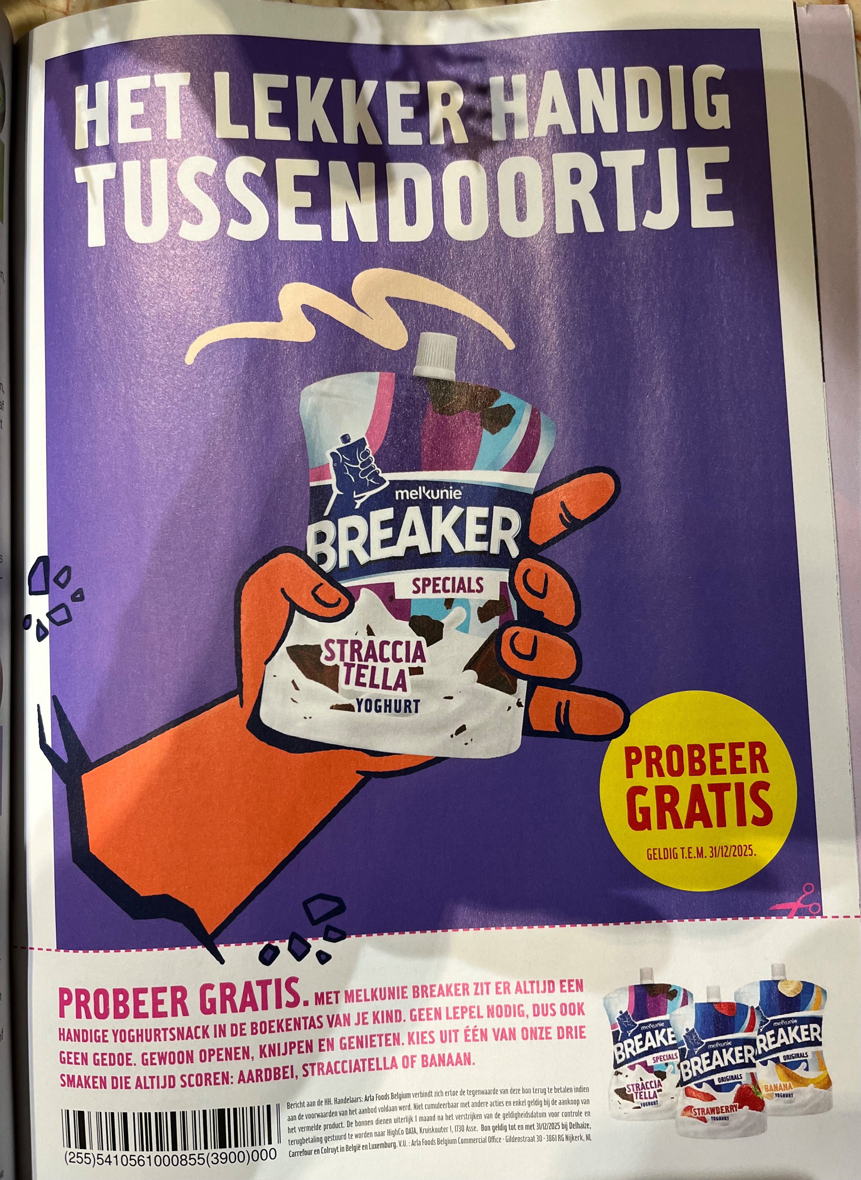 Coupon in flair voor Breaker yoghurt