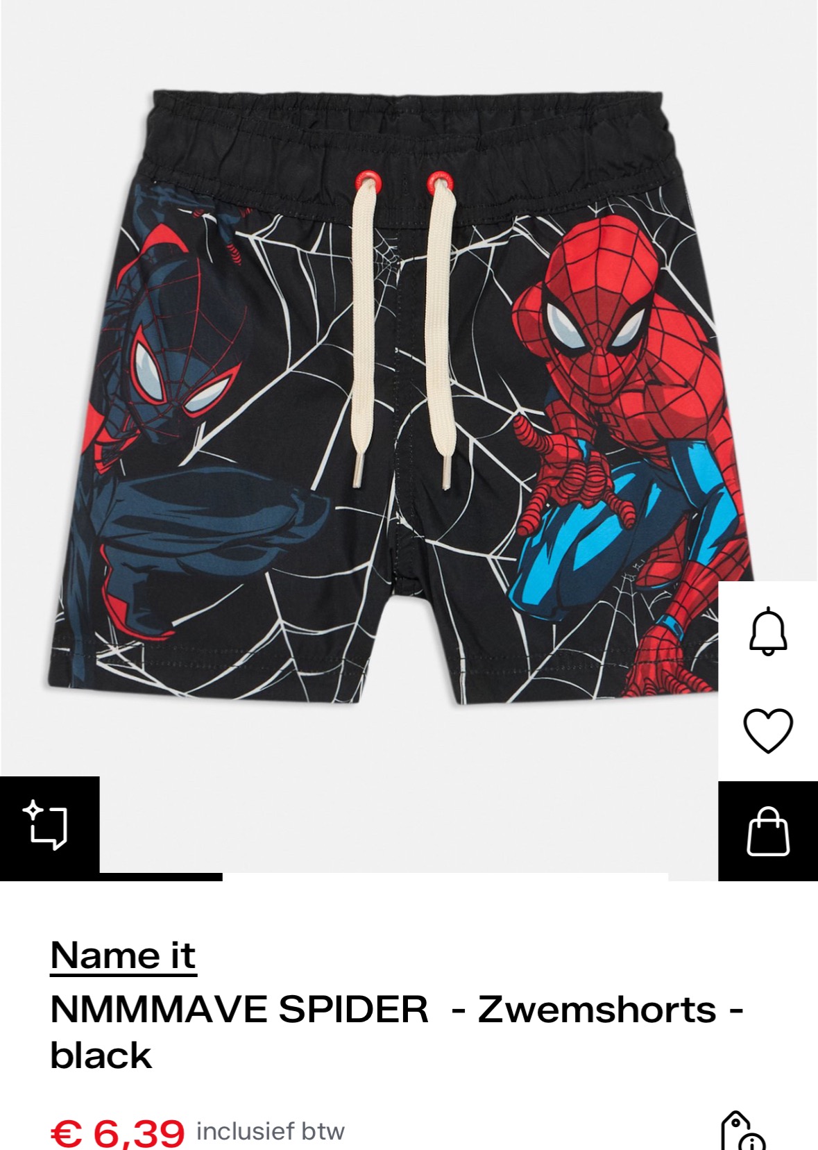 Name it zwemshort Spider-Man