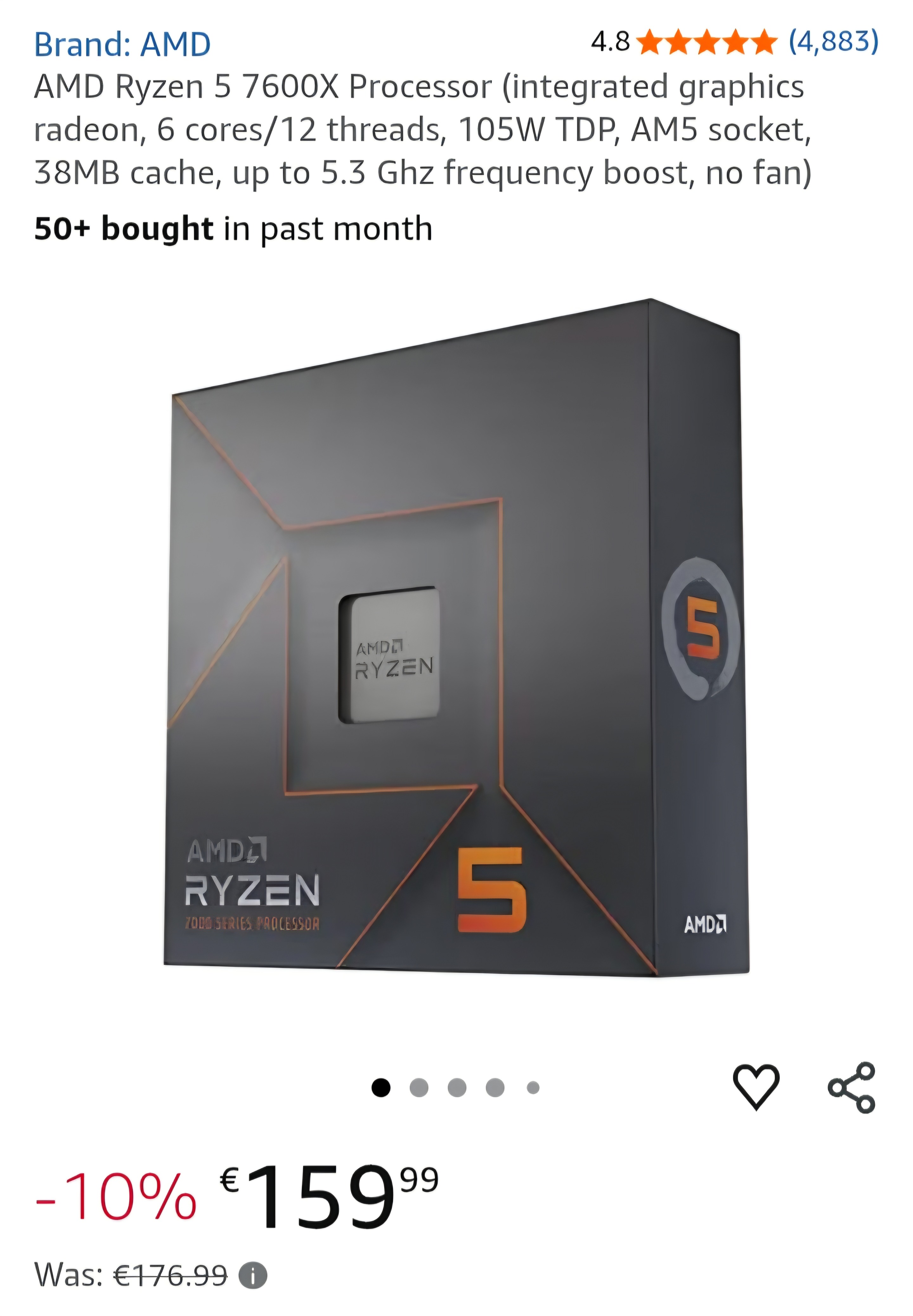 AMD ryzen 5 7600x