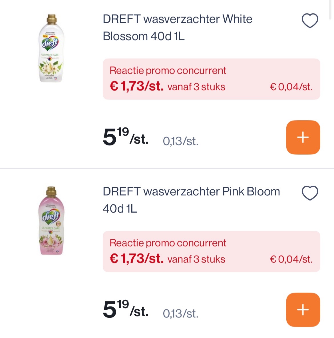 Dreft wasverzachter en caps heel mooie prijs