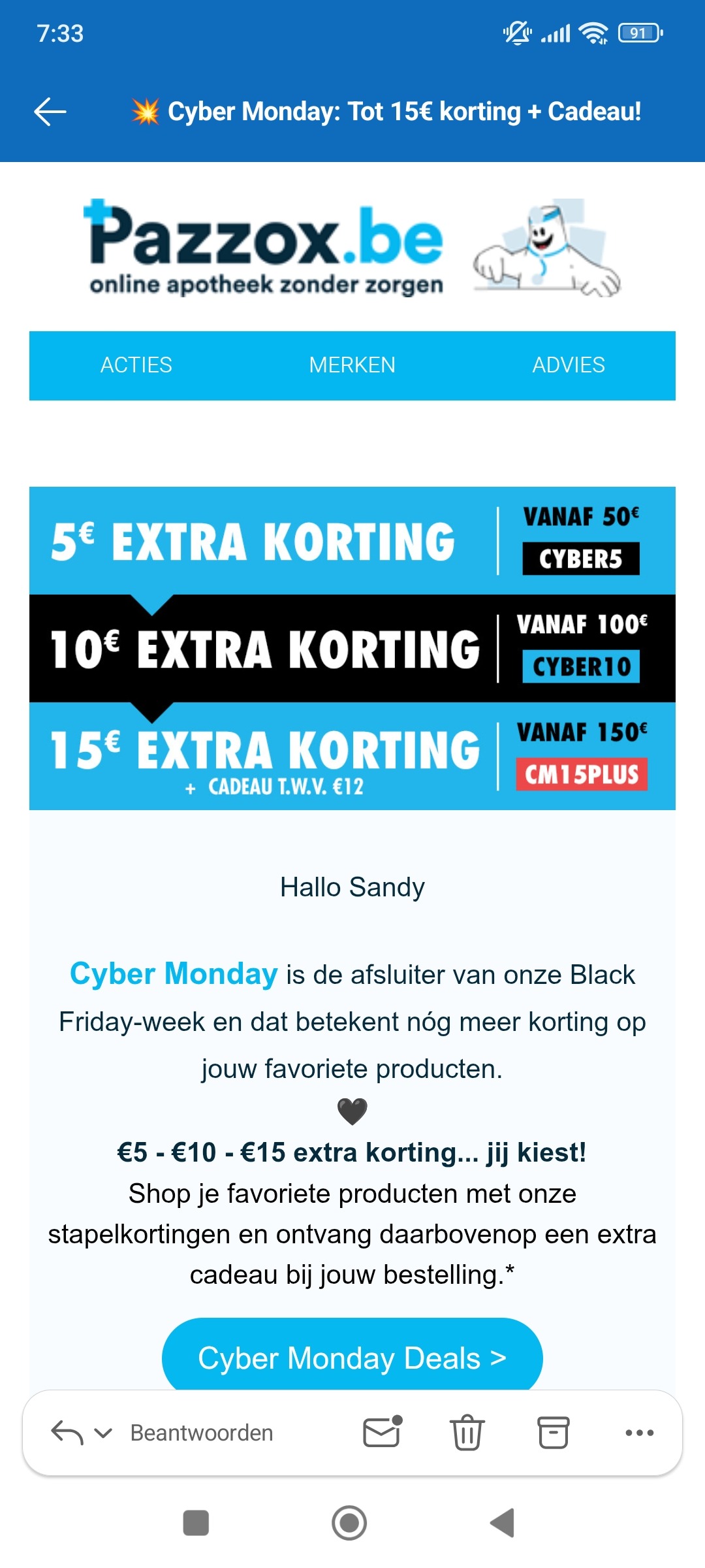 Pazzox tot €15 korting en cadeau