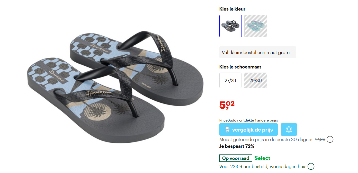 5.02€ ipanema slippers maat 27/28