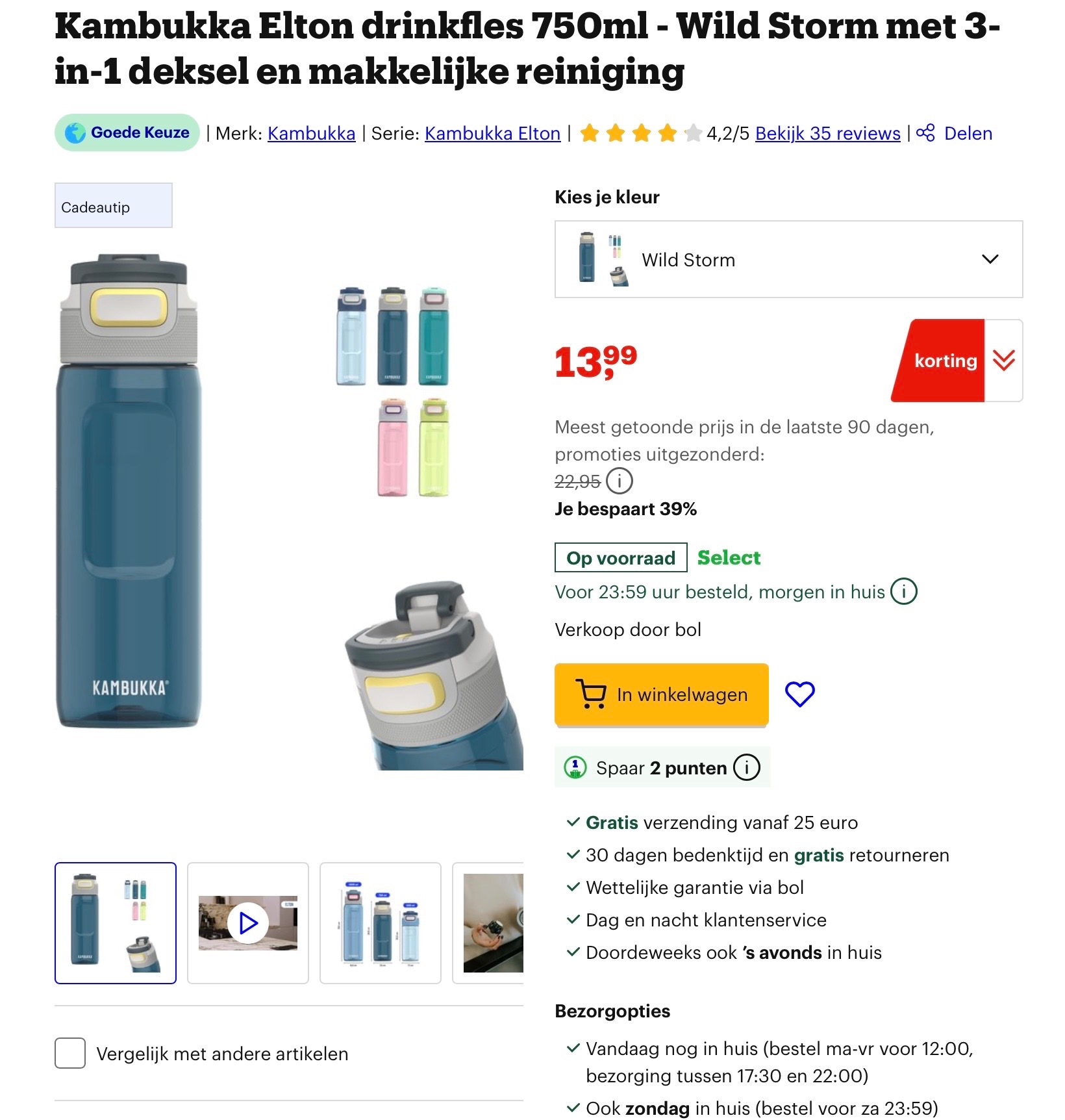 Kambukka Elton drinkfles 750ml