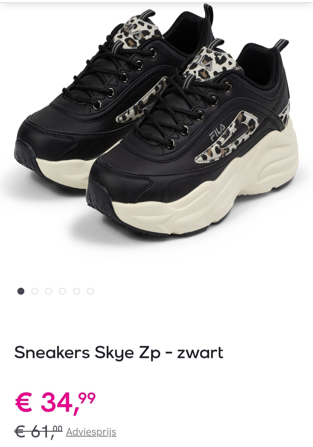 Zwarte fila sneackers