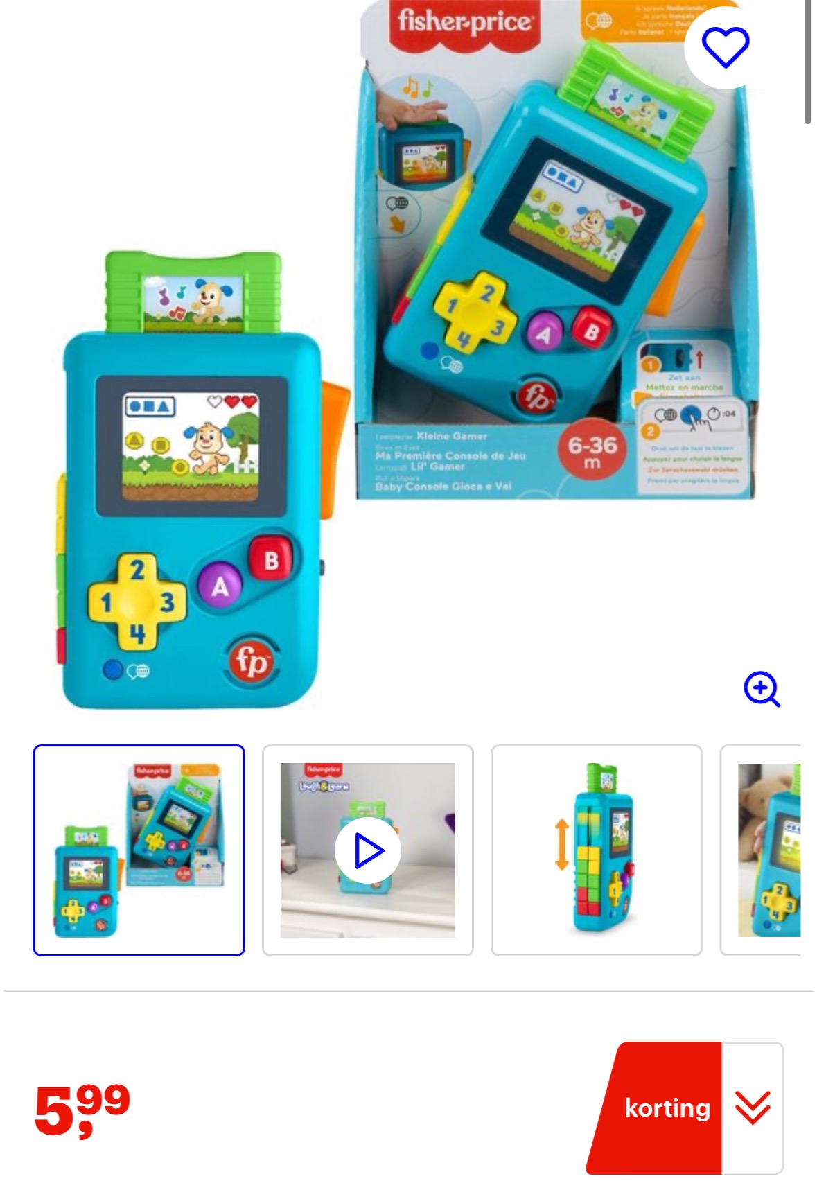 Fisher Price Leerplezier Kleine Gamer -60%