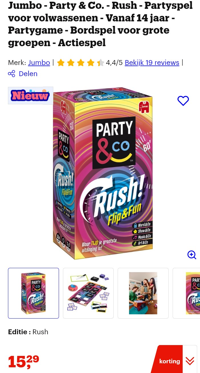Party & Co. spel Rush editie goedkoop bij Bol