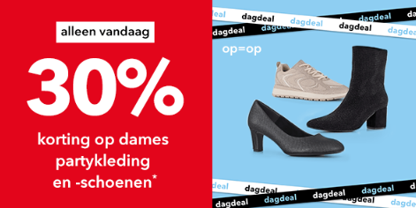 -30% partykleding en -schoenen bij Scapino