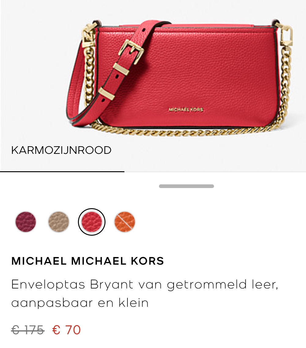Michael Kors handtas vanaf 70€