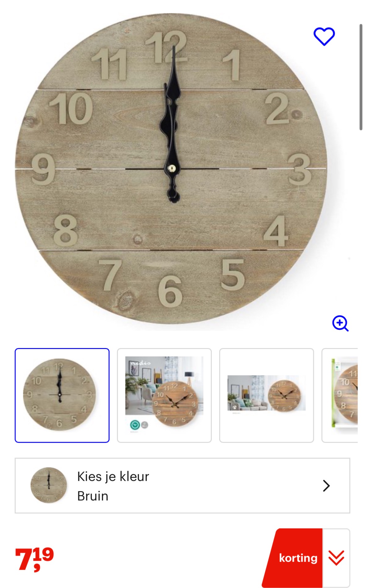 Nedis Wandklok -64%