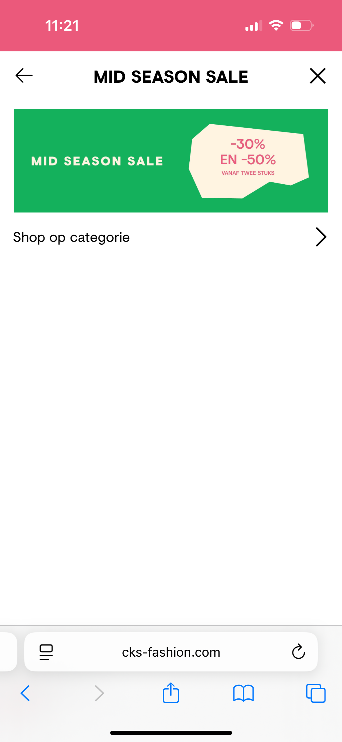Mid season sale bij CKS