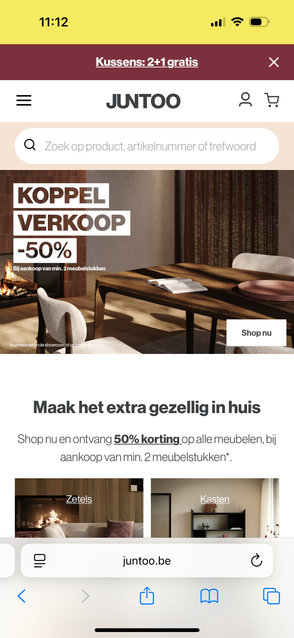 Koppelverkoop bij Juntoo