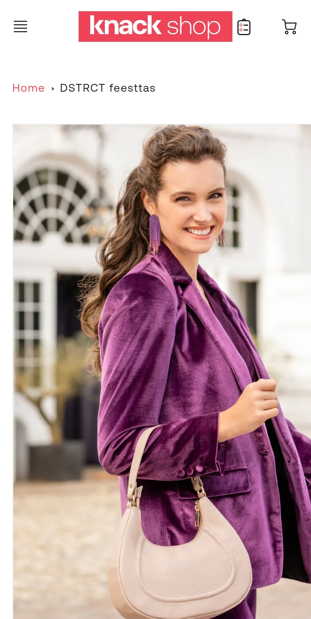 DSTRCT feesttas met 76% korting via de Knack shop