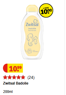-77% op Zwitsal badolie bij Kruidvat
