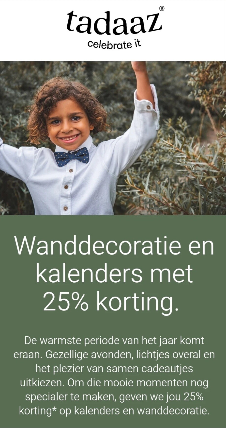 Tadaaz: 25% korting op wanddecoratie en kalenders