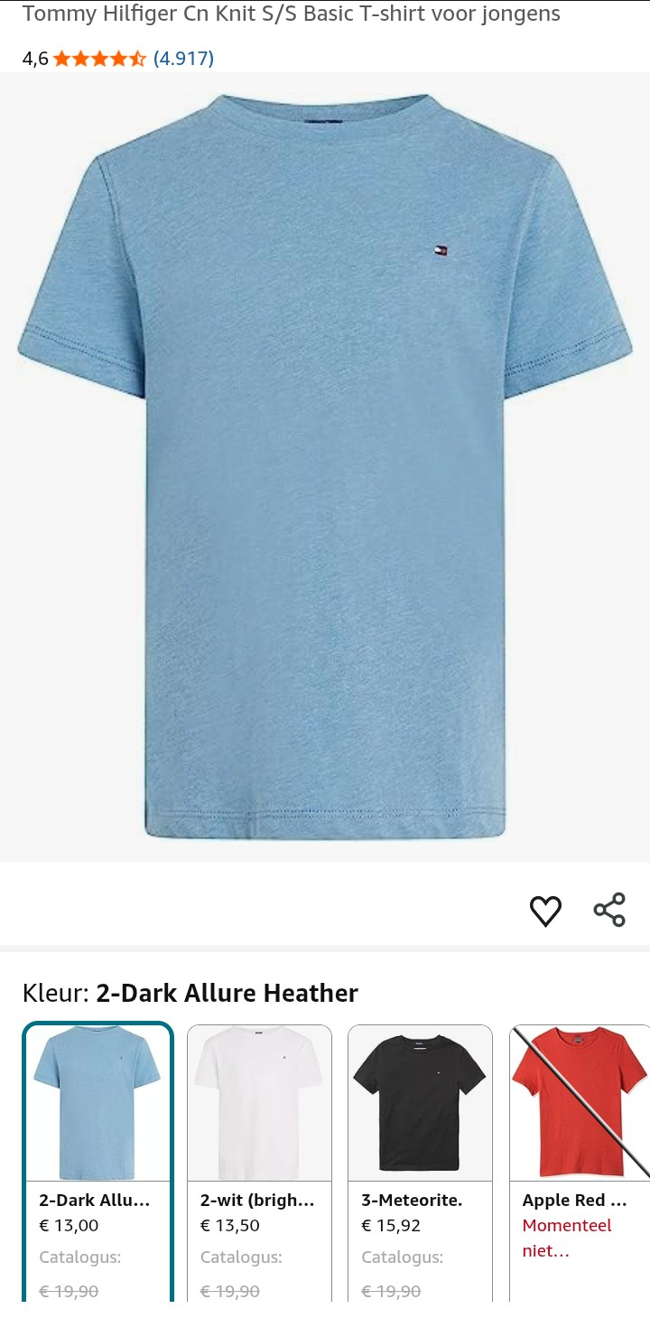 Goedkoper: Tommy Hilfiger basic shirt voor jongens