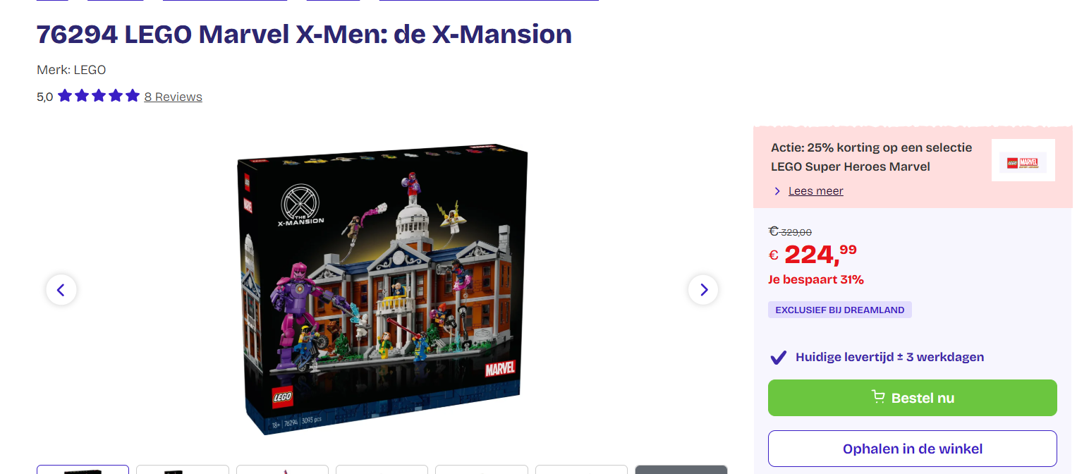 Lego X-Men: de X-Mansion - laagste prijs ooit!