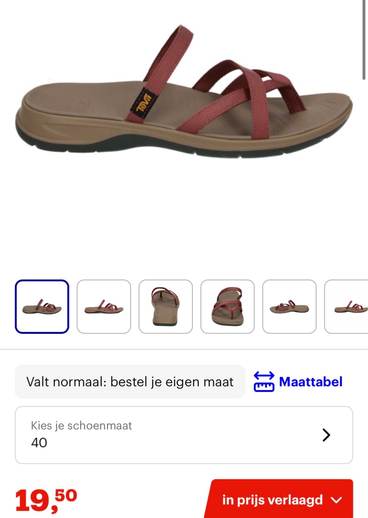 Teva slippers -70%