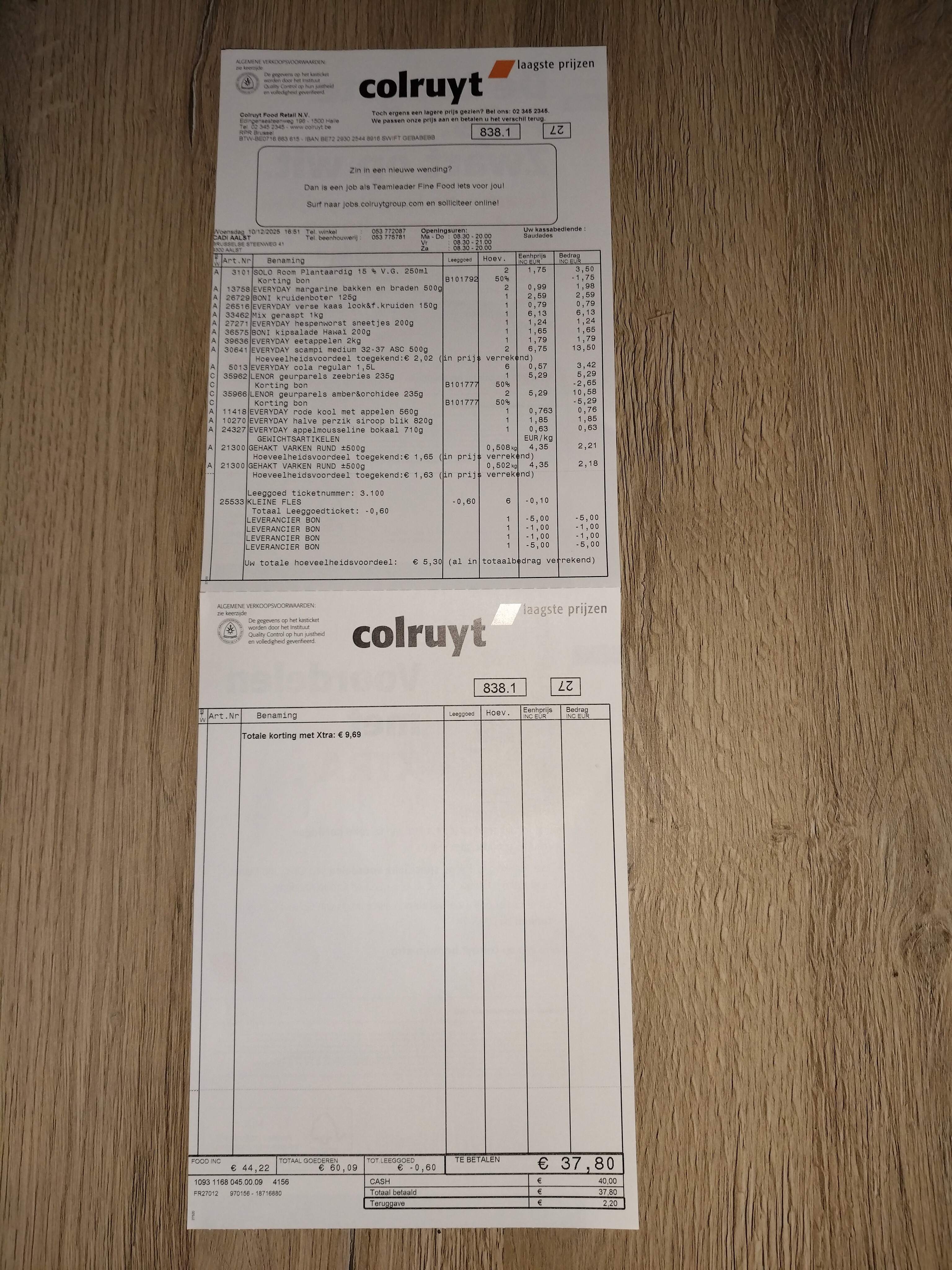 Colruyt koopjes met wowi bonnen