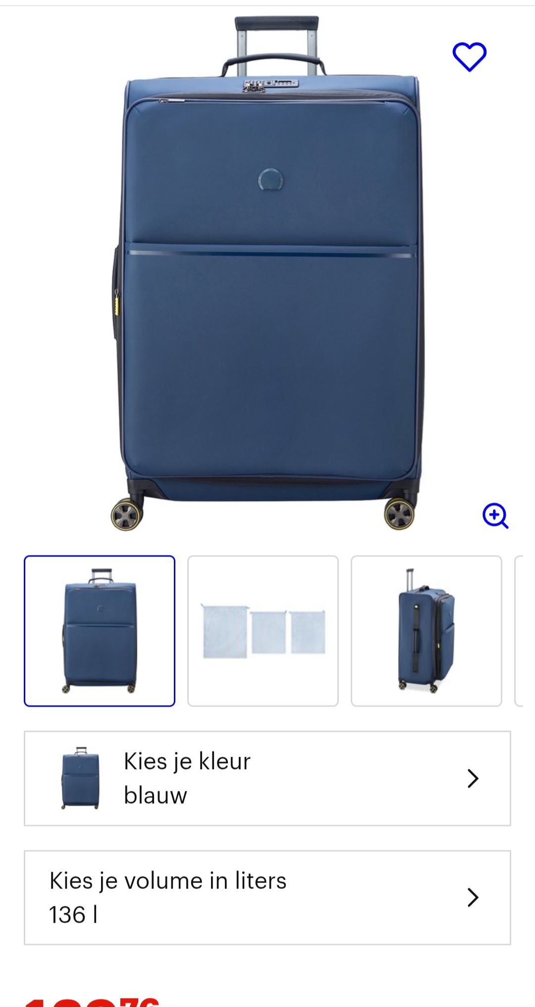 Delsey Paris Turenne Soft 4 wielen trolley 83 cm met uitbreidingsplooi -71%