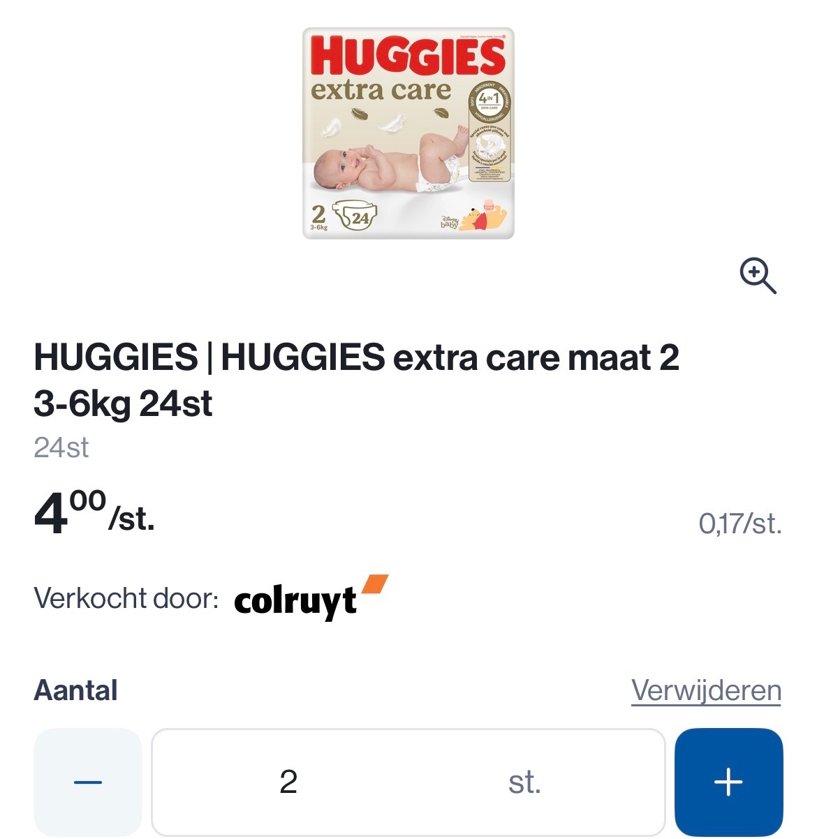 Gratis Huggies luiers extra care maat 2 met wowi coupon
