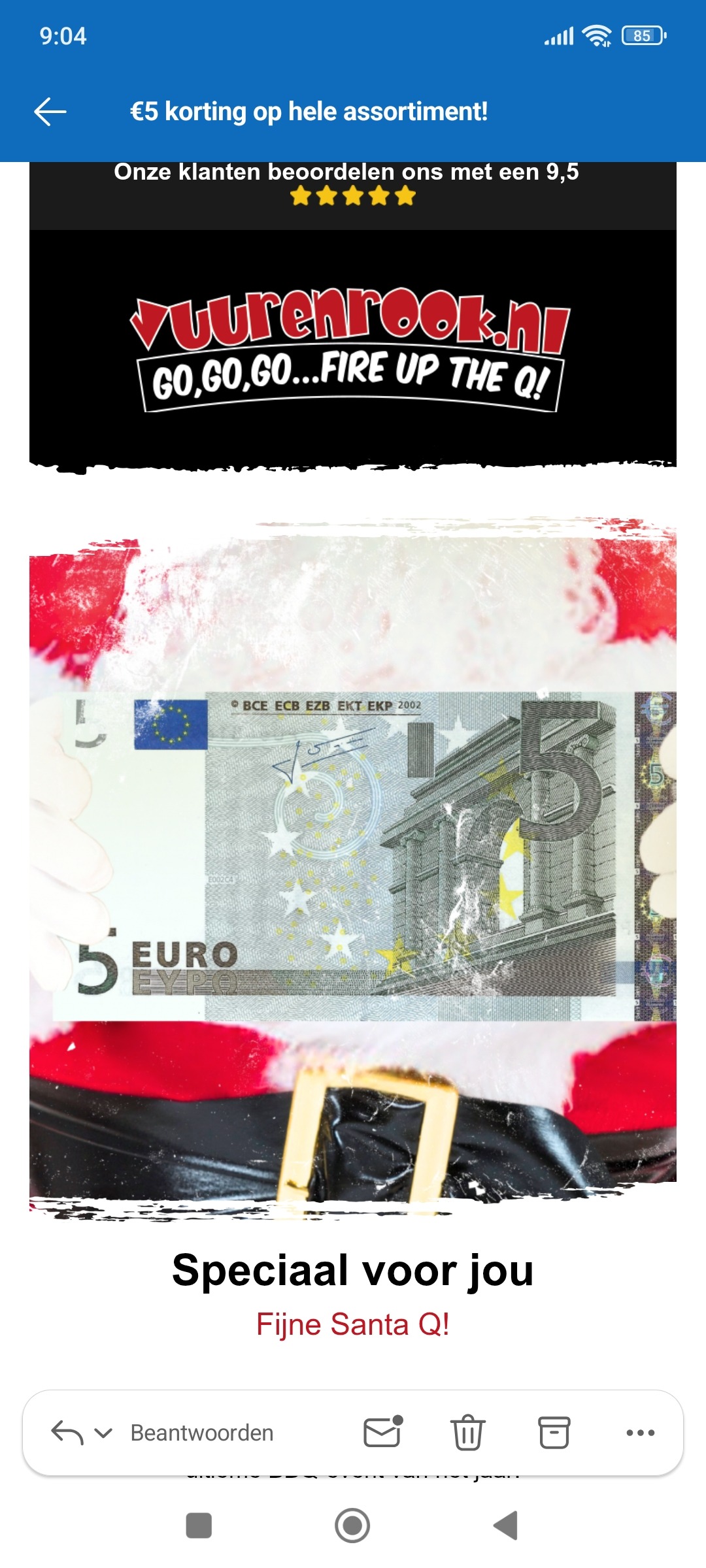 Vuurenrook.nl: €5 korting