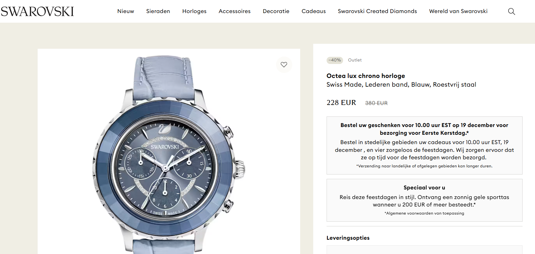 Swarovski horloge: mooie korting