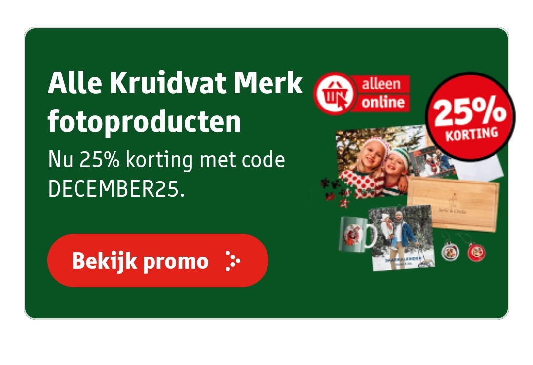 25% korting op fotoproducten Kruidvat