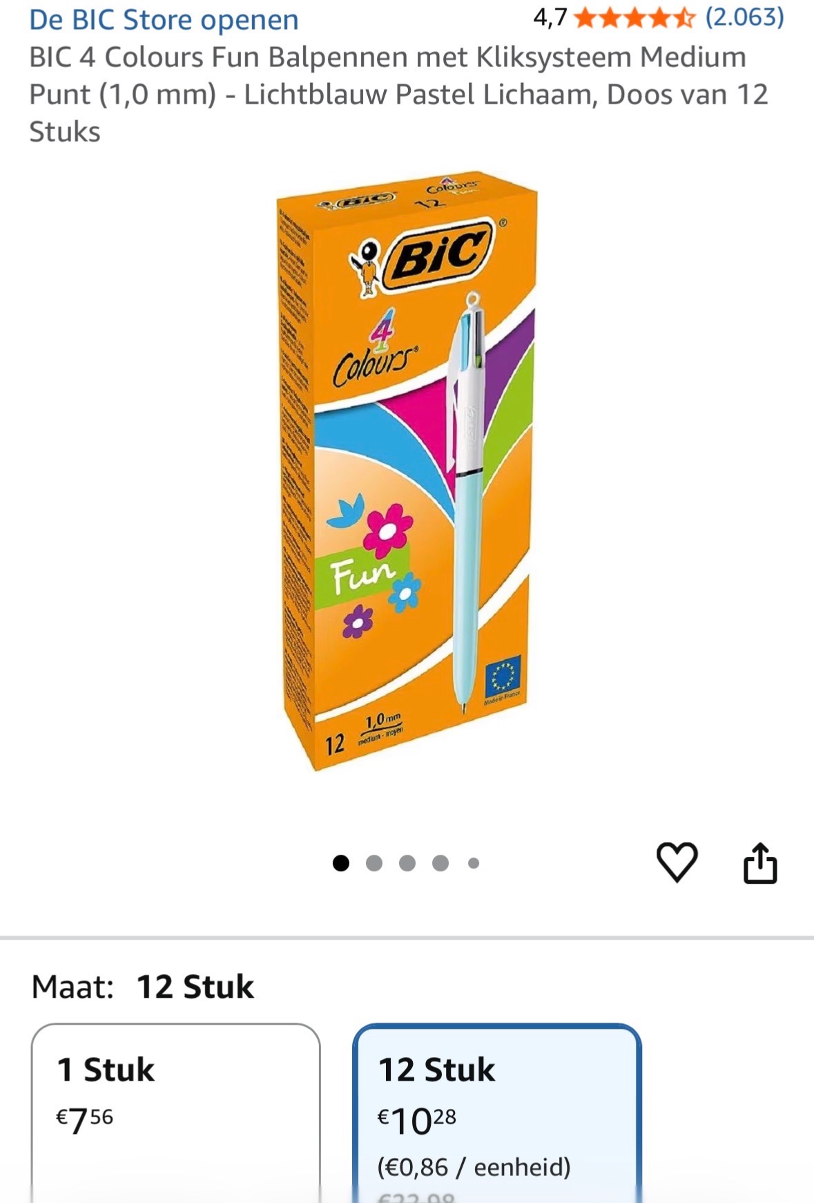 BIC 4 Colours Balpennen
