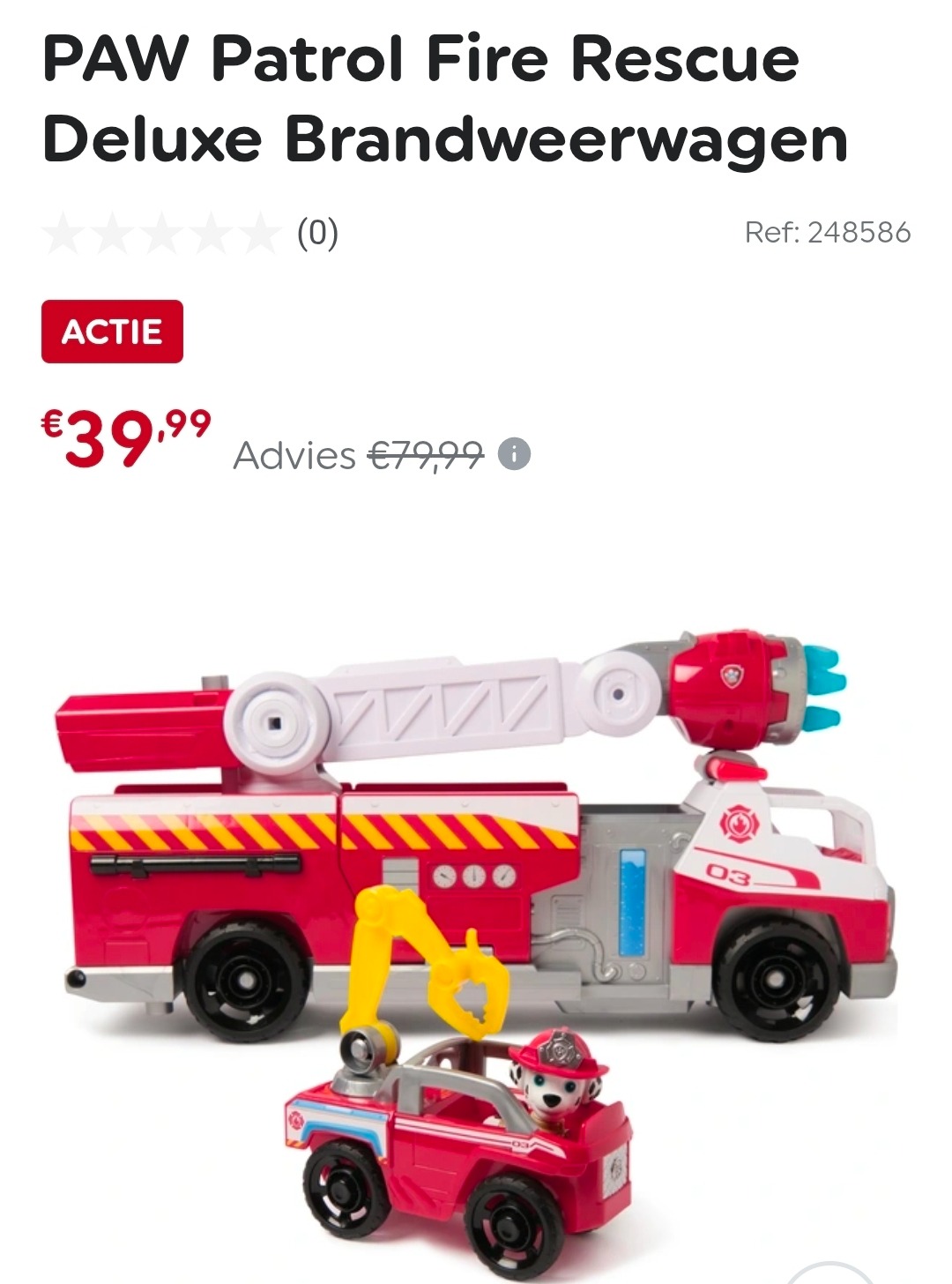 PAW Patrol Fire Rescue Deluxe Brandweerwagen -50% + gratis figurenset