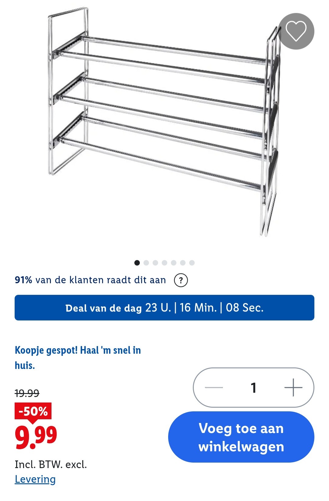 Uittrekbaar schoenenrek LIVARNO home -50%