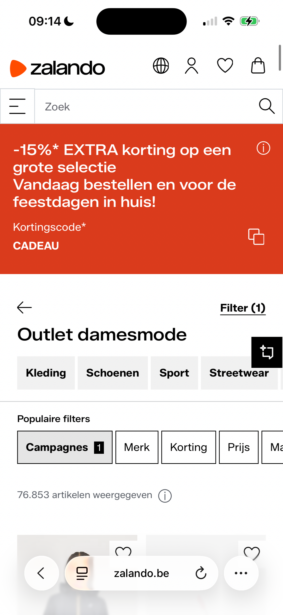 Extra korting bij Zalando