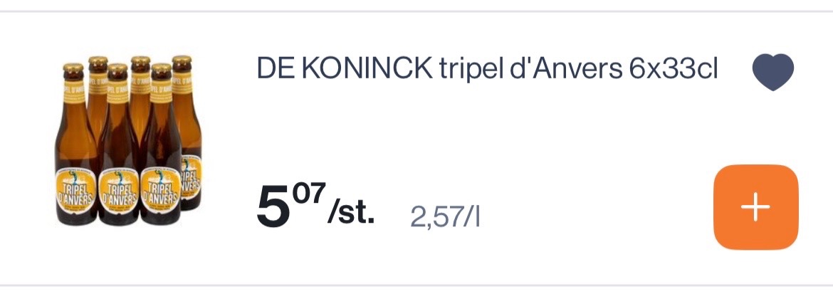 De koninck Tripel d’anvers 6x33 cl voor slechts 5,07€/ pak