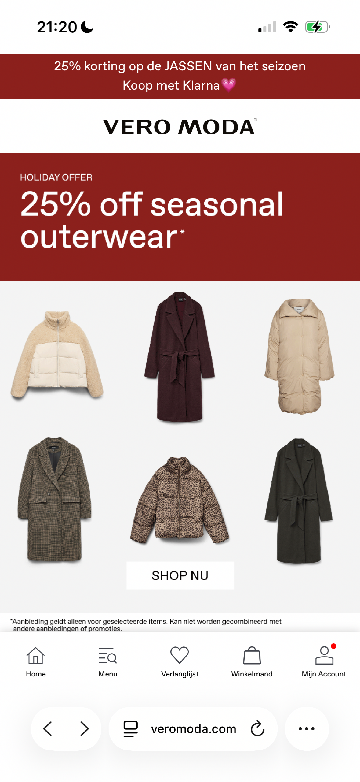 korting op jassen bij Vero Moda