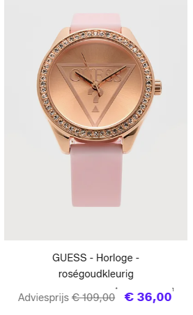Guess horloge vanaf 36 euro