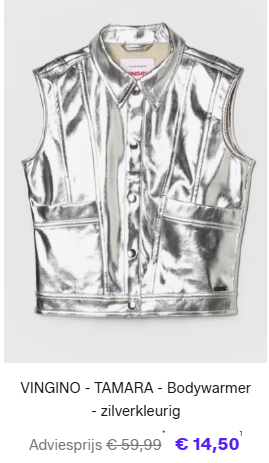 Vingino bodywarmer aan 14,50 euro