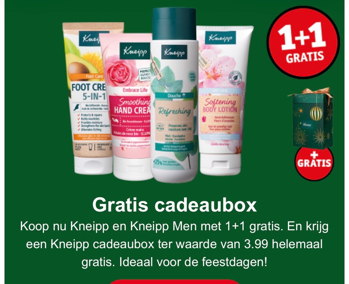 Gratis cadeaubox bij kneipp op Kruidvat.be