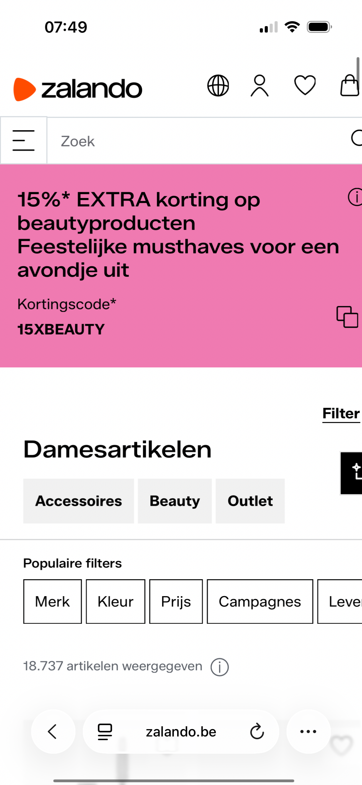 Korting bij Zalando beautyproducten