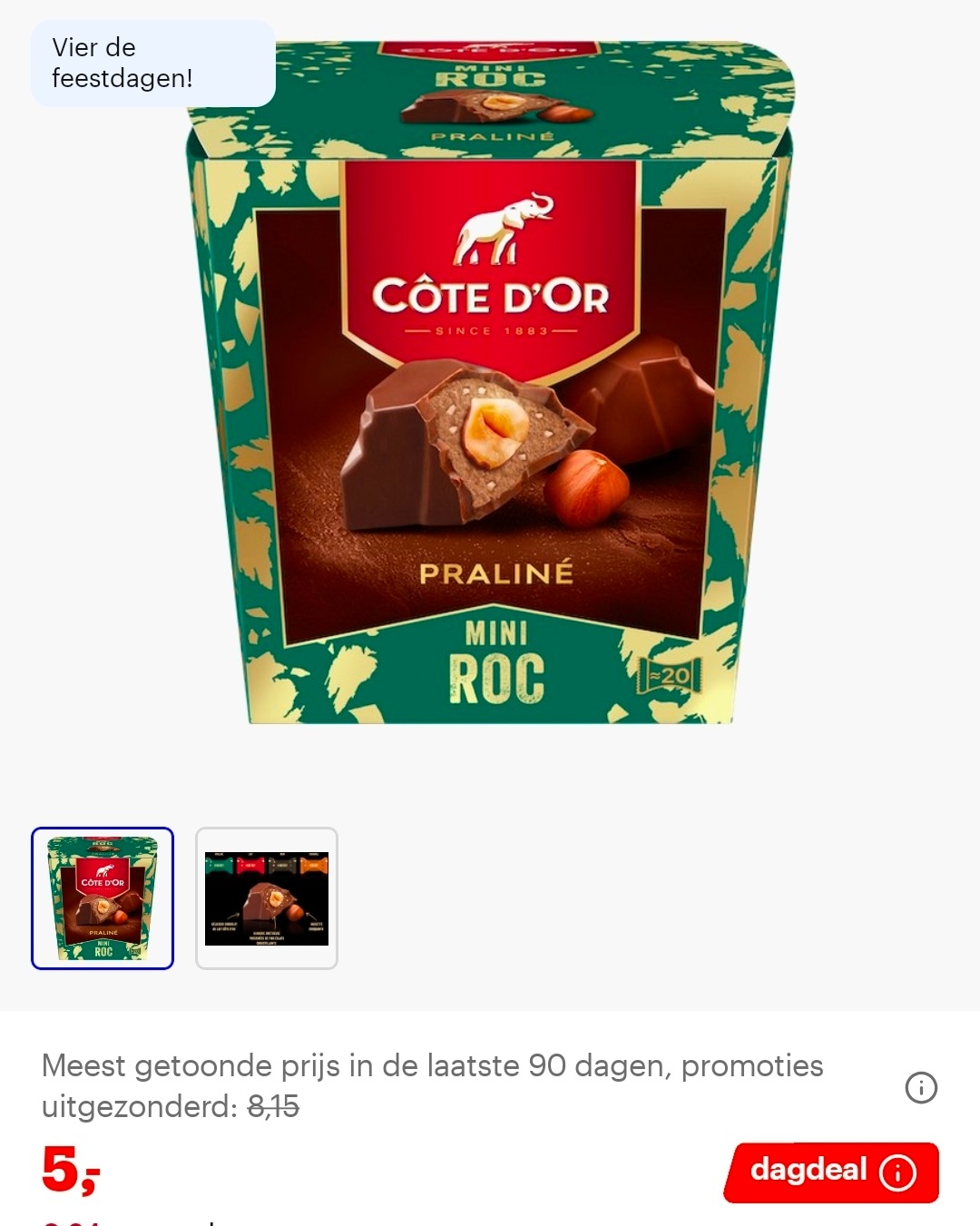 Côte d'Or Mini Roc Praliné of Melk